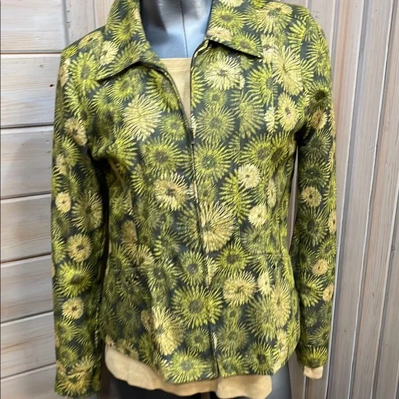 🌹Floral Green Jacket - Picture 4 of 5